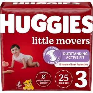 Huggies Size 3 Diapers, Little Movers Baby Diapers, Size 3 (16-28 lbs), 136 Count, Packaging May Vary(Size 3)