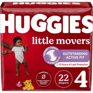 Huggies Size 3 Diapers, Little Movers Baby Diapers, Size 3 (16-28 lbs), 136 Count, Packaging May Vary(Size 4)
