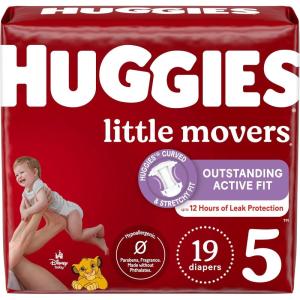 Huggies Size 3 Diapers, Little Movers Baby Diapers, Size 3 (16-28 lbs), 136 Count, Packaging May Vary(Size 5)