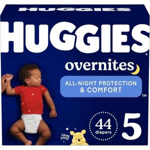 Huggies Size 3 Overnites Baby Diapers: Overnight Diapers, Size 3 (16-28 lbs), 132 Ct (2 Packs of 66), Packaging May Vary(Size 5)