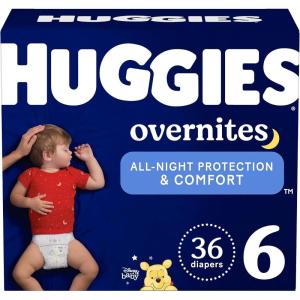 Huggies Size 3 Overnites Baby Diapers: Overnight Diapers, Size 3 (16-28 lbs), 132 Ct (2 Packs of 66), Packaging May Vary(Size 6)