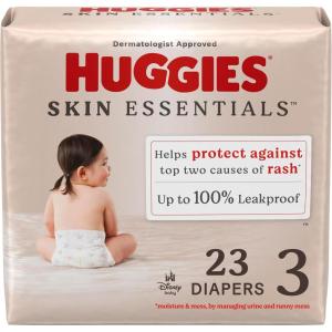 Huggies Size Newborn Diapers, Skin Essentials Baby Diapers, Size Newborn (6-9 lbs), 76 Count, Packaging May Vary(Size 3)