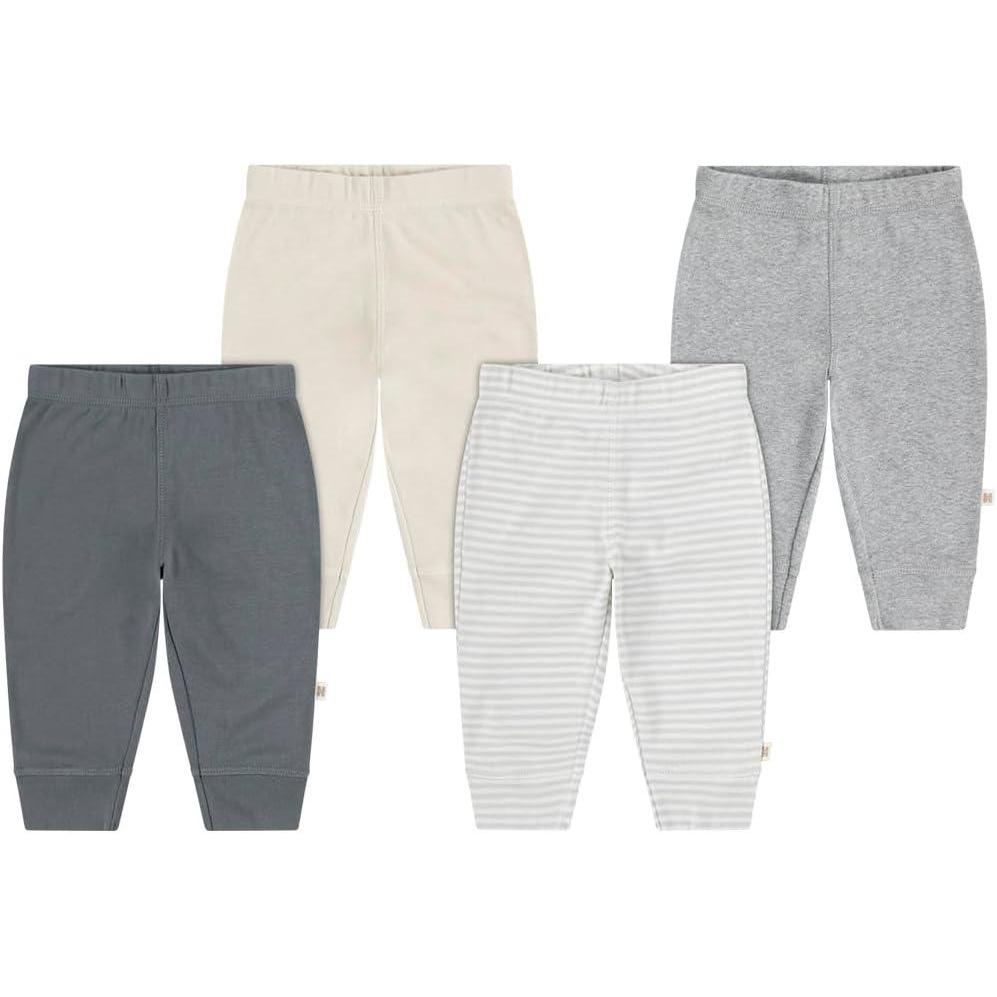 image:imageHUGGIES Baby 4Pack PantsMid Grey HeatherStripe