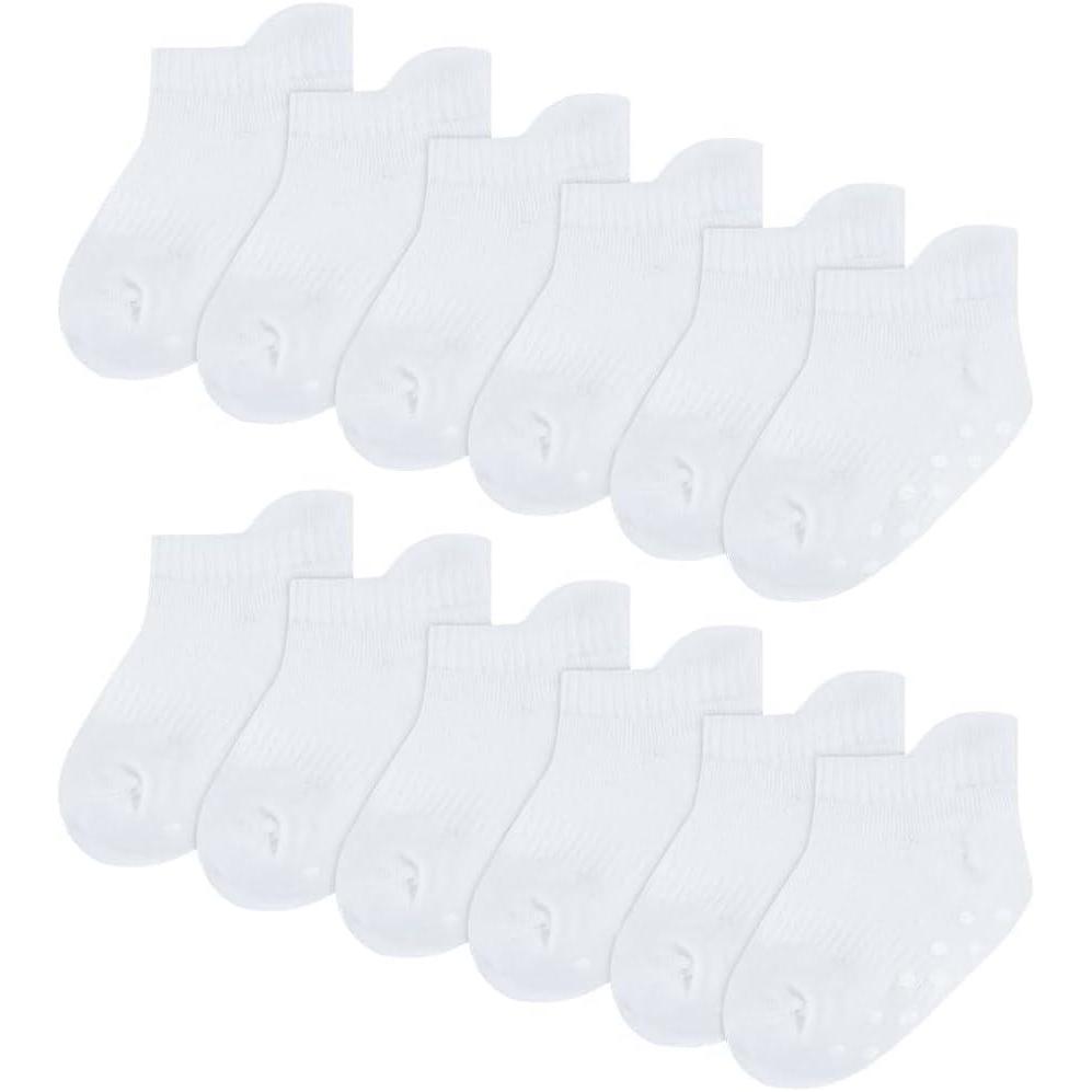 image:imageHuggies 12Pack Lightweight Ankle Gripper SocksWhite