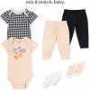 HUGGIES 5-Pack Everyday Bodysuit(Pale Peach/Pink/Fruits)