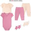 HUGGIES Baby 5-pack Elevated Bodysuit(Cameo Pink/Heather)