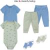 HUGGIES Baby 5-pack Elevated Bodysuit(Desert Sage/Orange)