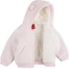 HUGGIES Fleece Lined Zip Up Hooded Jacket(Barely Pink)