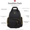 HUGGIES Unisex-adult Signature Hug Pack Diaper Backpack, Black Leather, One Size(Black/Bundle)