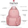 HUGGIES Unisex-adult Signature Hug Pack Diaper Backpack, Black Leather, One Size(Bridal Rose)