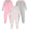 HUGGIES Baby 3-pack Footed Coverall Pajamas(Crystal Pink/Cookies)