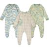 HUGGIES Baby 3-pack Footed Fleece Coverall Pajamas(Desert Sage/Dinos)
