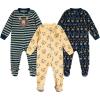 HUGGIES Baby 3-pack Footed Fleece Coverall Pajamas(New Wheat/Bears)
