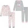 HUGGIES Baby Long Sleeve Pajama 4-piece Set(Mid Grey Heather/Cookies)