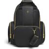 HUGGIES Unisex-adult Signature Hug Pack Diaper Backpack, Black Leather, One Size(Black Leather)