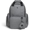 HUGGIES Unisex-adult Signature Hug Pack Diaper Backpack, Black Leather, One Size(Dark Grey Heather)