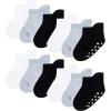 Huggies 12-Pack Lightweight Ankle Gripper Socks(White/Grey/Black)