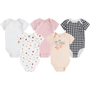 HUGGIES 5-Pack Everyday Bodysuit(Pale Peach/Pink/Fruits)