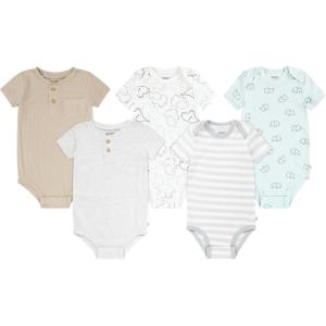 HUGGIES Baby 5-pack Elevated Bodysuit(Blue Haze/Heather)