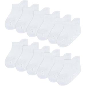 Huggies 12-Pack Lightweight Ankle Gripper Socks(White)