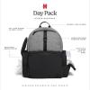 HUGGIES Unisex-adult Day Pack Diaper Backpack, Black/Solid, One Size(Black/Bundle)