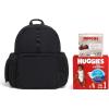 HUGGIES Unisex-adult Day Pack Diaper Backpack, Black/Solid, One Size(Black/Bundle)