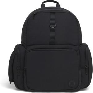 HUGGIES Unisex-adult Day Pack Diaper Backpack, Black/Solid, One Size(Black/Solid)