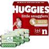 Huggies Little Snugglers Newborn Diapers & Wipes Bundle: 144ct Diapers & 768ct Wipes (Packaging May Vary)(Newborn)